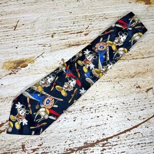 VTG Mickey Unlimited Disney Mickey Mouse Aviation Pilot Pointed Neck Tie